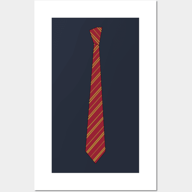 Red and yellow striped tie Wall Art by GregFromThePeg